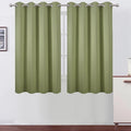 LEMOMO Blackout Curtains 66 x 54 Inch Long Sage Green Curtains Set of 2 Panels Room Darkening Curtains for Bedroom and Living Room