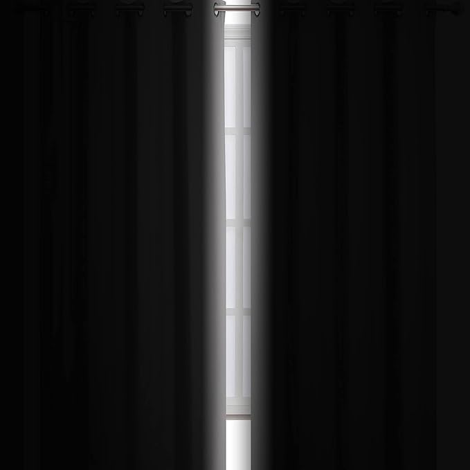 LEMOMO Light Grey Blackout Curtains 34 x 54 Inch Length/Set of 2 Curtain Panels/Thermal Insulated Room Darkening Blackout Curtains for Bedroom