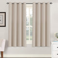 H.VERSAILTEX Blackout Curtain for Living Room Thermal Insulated Window Treatment Curtain Extra Long 63 inch Length Energy Saving Solid Grommet Top Blackout Drape, One Panel, Fog, 52" W x 63" L