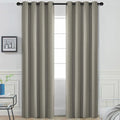 Yakamok 84 Inch Long Light Blocking Blackout Curtains, Room Darkening Thermal Insulated Blackout Drapes with Grommet for Bedroom (52x84Inch, Taupe, 2 Panels)