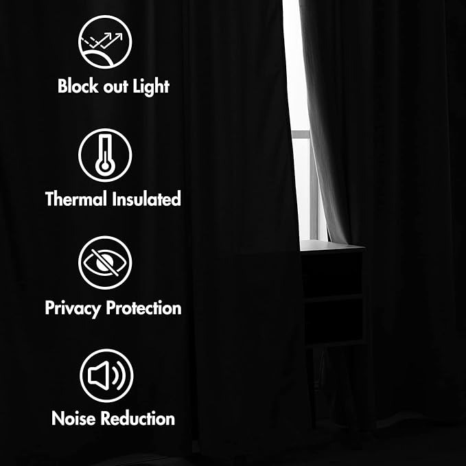MIULEE Grey Velvet Curtains 108 inches Long 2 Panels - Luxury Blackout Curtains for Bedroom Living Room Thermal Insulated Fall Decor Super Soft Window Drapes Rod Pocket & Back Tab