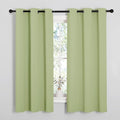 NICETOWN Curtains for Bedroom, Green Nursery Curtains Thermal Insulated, Grommet Top Blackout Drapes for Son's Room Privacy (Sage Green, 1 Pair, 42 x 63 inches)