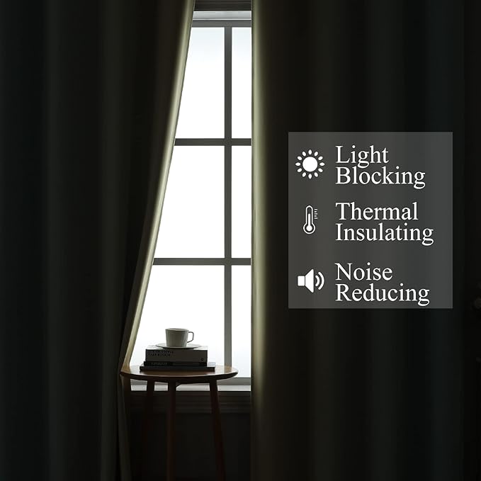 Estelar Textiler Beige and Aqua Ombre Blackout Curtains 45 Inch Length 2 Panels, Full Room Darkening Gradient Drapes for Kitchen, Thermal Insulated Grommet Short Curtains for Bathroom, 42Wx45L