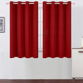 LEMOMO Blackout Curtains 66 x 54 Inch Long Red Curtains Set of 2 Panels Room Darkening Curtains for Bedroom and Living Room
