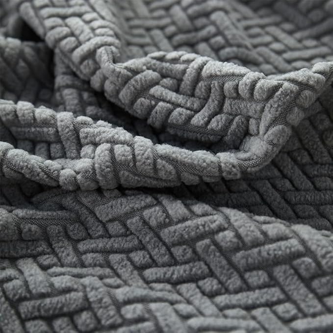 Couch Cushion Covers Sofa Covers Couch Covers for Sofa Pet Friendly Universal Sofa Covers Washable Stretch Slipcovers for Sectional Sofa (Texture Gray,Back Cover M)