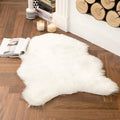 MIULEE Luxury Super Soft Fluffy Area Rug Faux Fur Sheepskin Rug Decorative Christmas Plush Shaggy Carpet for Bedside Sofa Floor Nursery 2 x 3 Feet, White