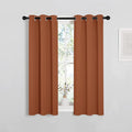 NICETOWN Burnt Orange Window Curtains Blackout Drapes, Thermal Insulated Solid Grommet Blackout Curtains/Draperies for Living Room (1 Pair, 29 by 45 inches)