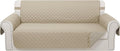 Reversible 4 Seater Sofa Cover 91 Inch Large Couch Cover Furniture Protector(Sofa XX-Large,Sand/Beige)