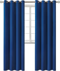 BGment Blackout Curtains for Bedroom - Grommet Thermal Insulated Room Darkening Curtains for Living Room, 52 x 108 Inch, 2 Panels, Royal Blue