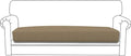 Easy-Going Stretch Cushion Cover Sofa Cushion Furniture Protector Sofa Seat Sofa slipcover Sofa Cover Soft Flexibility with Elastic Bottom(Sofa Cushion,Tan)