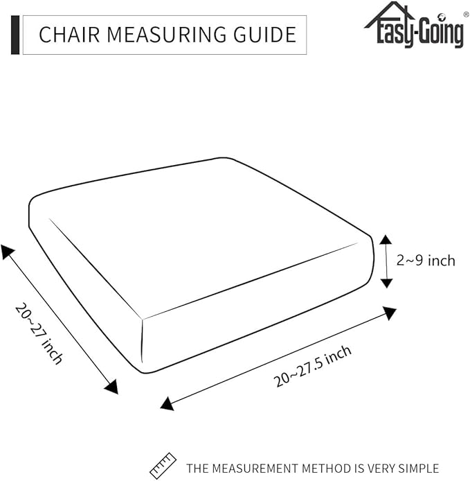 Easy-Going Stretch Cushion Cover Sofa Cushion Furniture Protector Sofa Seat Sofa slipcover Sofa Cover Soft Flexibility with Elastic Bottom(Chair Cushion,Beige)