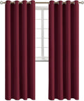 BGment Blackout Curtains - Grommet Thermal Insulated Room Darkening Bedroom and Living Room Curtains, Set of 2 Panels (52 x 108 Inch, Burgundy)