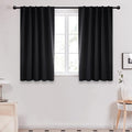 Deconovo Blackout Curtains, Thermal Insulated, W42 x L54 2 Panels, Back Tab, Machine Washable, Room-Darkening Drapes for Bedroom/Living Room Black