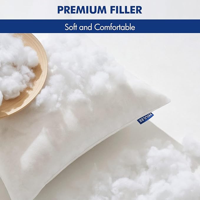 MIULEE Pillow Insert 12x20 Inch, Decorative Rectangle Throw Pillow Insert, Premium Fluffy Pillow Forms Stuffer for Sofa Couch Living Room (Pack of 2)
