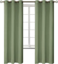 BGment Room Darkening Curtains 72 Inches Long - Grommet Thermal Insulated Drapes Window Treatment Curtains for Bedroom, 2 Panels, 42 x 72 Inch, Grass Green