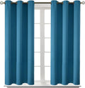 BGment Blackout Curtains - Grommet Thermal Insulated Room Darkening Bedroom and Living Room Curtains, Set of 2 Panels (38 x 45 Inch, Steel Blue)