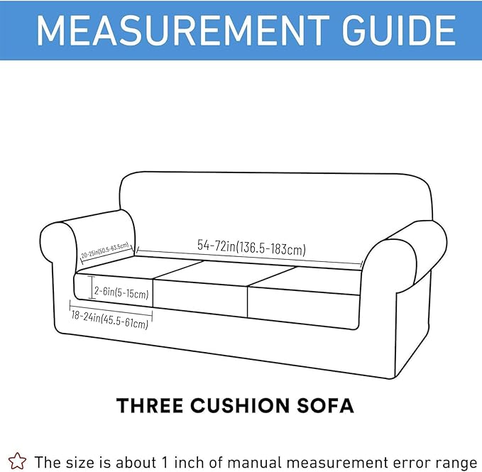 hyha Waterproof Couch Cushion Covers for Pets, Non Slip Sofa Seat Cover for Dogs Washable, Soft Thick Stretch Jacquard Fabric, Sofa Slipcovers with Elastic Bottom (3 Pieces, Brown)