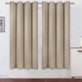 LEMOMO Khaki Thermal Blackout Curtains/52 x 72 Inch/Set of 2 Panels Room Darkening Curtains for Bedroom