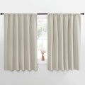 NICETOWN Blackout Curtains for Bedroom, Blackout Curtain Panels, Natural, 1 Pair, 70 by 63-inch, Window Treatment Energy Saving Thermal Insulated Solid Rod Pocket Blackout Drapes/Draperies