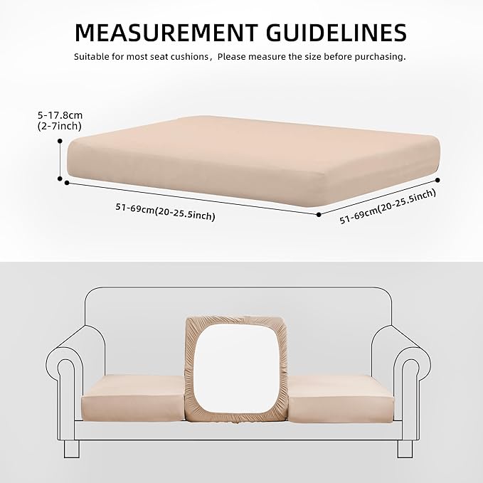 Outdoor Cushion Covers Set,12PCS Patio Furniture Couch Seat Slipcovers, Replacement for Sofa Sectional Chair(Cover，Only)