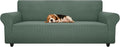 ZNSAYOTX Stretch Oversized Couch Cover Universal Sofa Covers for Living Room Dogs Pet Furniture Protector Spandex Extra Large Sofa Slipcovers with Anti Slip Foam Sticks (Pea Green, XL Sofa)