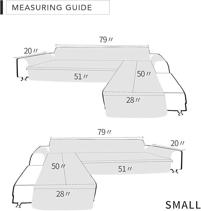 Easy-Going Sofa Slipcover L Shape Sofa Cover Sectional Couch Cover Furniture Protector Mat for Pets Dog Cat (Small, Christmas Red/Christmas Red)