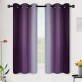 SimpleHome Ombre Room Darkening Curtains for Bedroom, Gradient Purple to Grey White Light Blocking Thermal Insulated Grommet Window Curtain/Drapes for Living Room,2 Panels, 42x63 inches Length