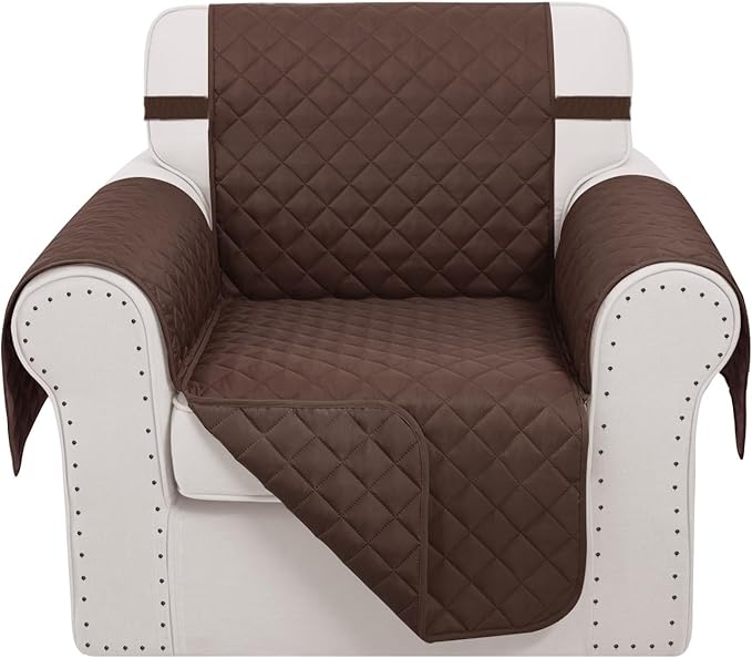 Recliner Chair Covers Reversible Sofa Couch Cover for Pets Lazy Boy Furniture Protector(23''Chair,Chocolate/Chocolate)
