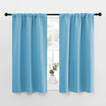 NICETOWN Kitchen Curtains, Short Blackout Curtains & Drapes, Home Decoration Privacy Thermal Insulated Curtains for Unicorn Theam Room (Teal Blue, 34" Wide, 45" Long, 2 PCs)