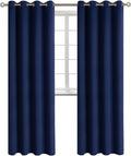 BGment Blackout Curtains - Grommet Thermal Insulated Room Darkening Bedroom and Living Room Curtains, Set of 2 Panels (52 x 120 Inch, Navy)