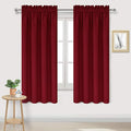 DWCN Burgundy Room Darkening Blackout Curtains - Thermal Insulated Privacy Energy Saving Window Curtain Drapes 38 x 72 inch Length, Set of 2 Bedroom Living Room Curtains