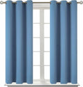 BGment Blackout Curtains for Bedroom - Grommet Thermal Insulated Room Darkening Curtains for Living Room, Set of 2 Panels (38 x 54 Inch, Faded Denim)