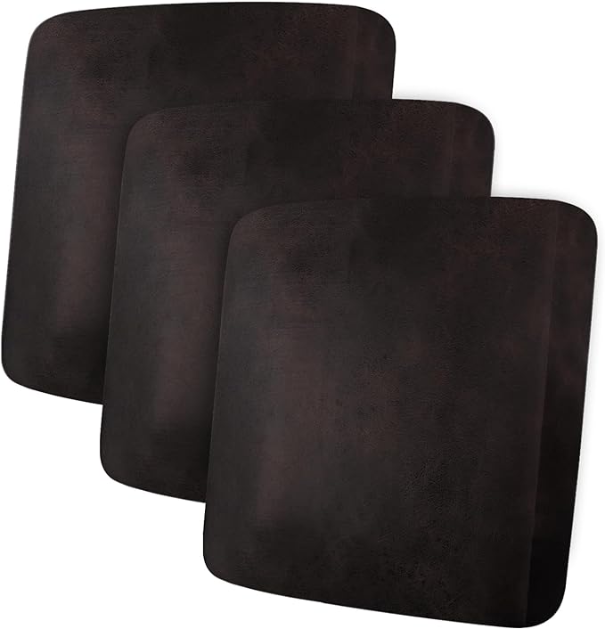 Leather Look Couch Cushion Covers Sofa Seat Slipcovers Sets Couches Furniture Protector for Sectional Armchair Loveseat Pets Kids Stretch Spandex Fabric (3 Cushion XL Sofa, Chocolate)