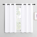 NICETOWN White Window Curtain Panels 50 inch Length, 50% Light Blocking Curtains for Bedroom & Dining Room Window (Set of 2, 42 inches x 50 inches)