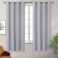 BGment Room Darkening Curtains for Bedroom - Grommet Thermal Insulated Window Treatments Light Blocking Curtains for Living Room, Set of 2 Panels, Each 46 x 63 Inch, Light Grey