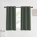 NICETOWN Dark Mallard Blackout Curtain Panels for Bedroom, 2 Panels, W34 x L40-inch, Thermal Insulated Grommet Top Blackout Draperies and Drapes for Basement