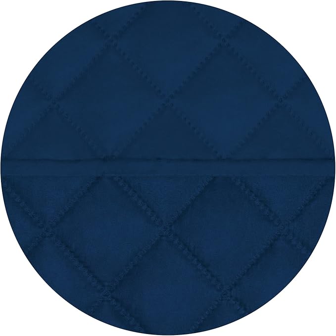 PureFit Reversible Quilted Sofa Cover, Water Resistant Slipcover Furniture Protector, Washable Couch Cover with Non Slip and Elastic Straps for Kids, Pets (Sofa, Navy/Navy)