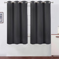 LEMOMO Blackout Curtains 42 x 63 inch/Dark Grey Curtains Set of 2 Panels/Thermal Insulated Room Darkening Bedroom Curtains