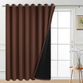 Yakamok 100% Blackout Thermal Insulated Curtains, Noise Reducing Barrier Panel for Sliding Glass Door, 2 Thick Layers Heat Full Light Blocking Patio Door Drapery, Dove Grey, W100 x L108, 1 Panel
