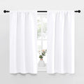 NICETOWN RV Curtains for Camper Windows, White Curtains for Kitchen Window, Home Decoration Light Filtering Curtains & Drapes for Small Window (29" Wide by 40inches Long, 1 Pair)