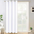 Yakamok Wide Thermal Blackout Patio Door Curtain Panel,Pure White Grommet Sliding Door Insulated Curtains, Extra Wide Curtains for Sliding Glass Door,Pure White, W52 x L84, 1 Panel
