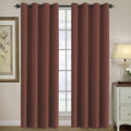 H.VERSAILTEX Blackout Curtain for Living Room Thermal Insulated Window Treatment Curtain Extra Long 108 inch Length Energy Saving Solid Grommet Top Blackout Drape, One Panel, Rust, 52" W x 108" L