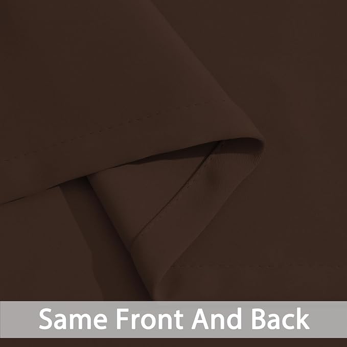Yakamok Blackout Curtains for Bedroom 2 Panels Set 84 Inch Length Thermal Insulated Room Darkening Dark Black Out Drapery Grommet Window Treatments Drapes for Living Room, 70x84, Chocolate Brown