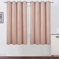 LEMOMO Blush Blackout Curtains 52 x 63 Inch Length/Set of 2 Curtain Panels/Thermal Insulated Room Darkening Curtains for Bedroom and Living Room