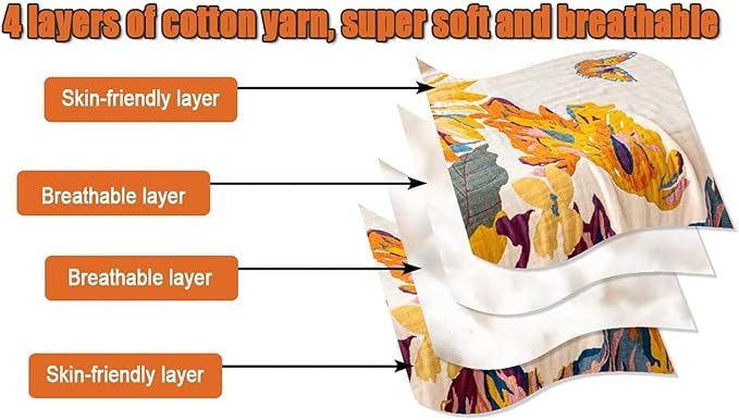 MSGKV Boho Throw Blanket King Size 108" x90'' Cotton Blanket for Bed Spring Decoractive Breathable Throw Blankets Quilt Living Room
