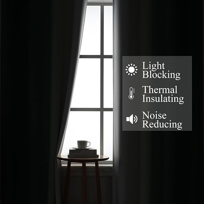 Estelar Textiler Green and Greyish White Ombre Blackout Curtains 90 Inch Length 2 Panels Set, Thermal Insulated Drapes for Bedroom,Full Room Darkening Grommet Gradient Curtains for Living Room,52Wx90L