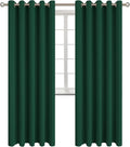 BGment Blackout Curtains for Bedroom - Grommet Thermal Insulated Room Darkening Drapes for Living Room, Set of 2 Panels (70 x 84 Inch, Emerald Green)