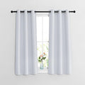 NICETOWN Room Darkening Kitchen Curtains - Window Treatment Thermal Insulated Grommet Light Blocking Curtains & Drapes for Bedroom/Bathroom (2 Panels, W37 x L48, Greyish White)