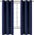 BGment Blackout Curtains for Bedroom 63 Inches Long - Navy Blue Room Darkening Thermal Insulated Sunlight Blocking Grommet Window Drapes for Kids Boys Room, Set of 2 Panels, 42 x 63 Inch