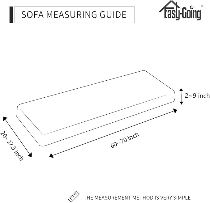 Easy-Going Stretch Cushion Cover Sofa Cushion Furniture Protector Sofa Seat Sofa slipcover Sofa Cover Soft Flexibility with Elastic Bottom(Sofa Cushion,Golden)